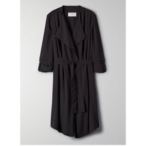 Small Babaton Black Flowy Trench Coat